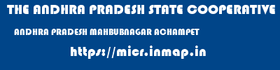 THE ANDHRA PRADESH STATE COOPERATIVE BANK LIMITED  ANDHRA PRADESH MAHBUBNAGAR ACHAMPET   micr code